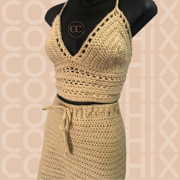 Net & Chill: Handmade Crochet Duo Skirt Set - Picture 1 of 5